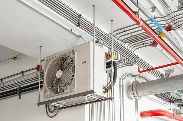 pngtree ceiling wallmounted installation of air conditioner compressor object cooling pipe photo image 21249952